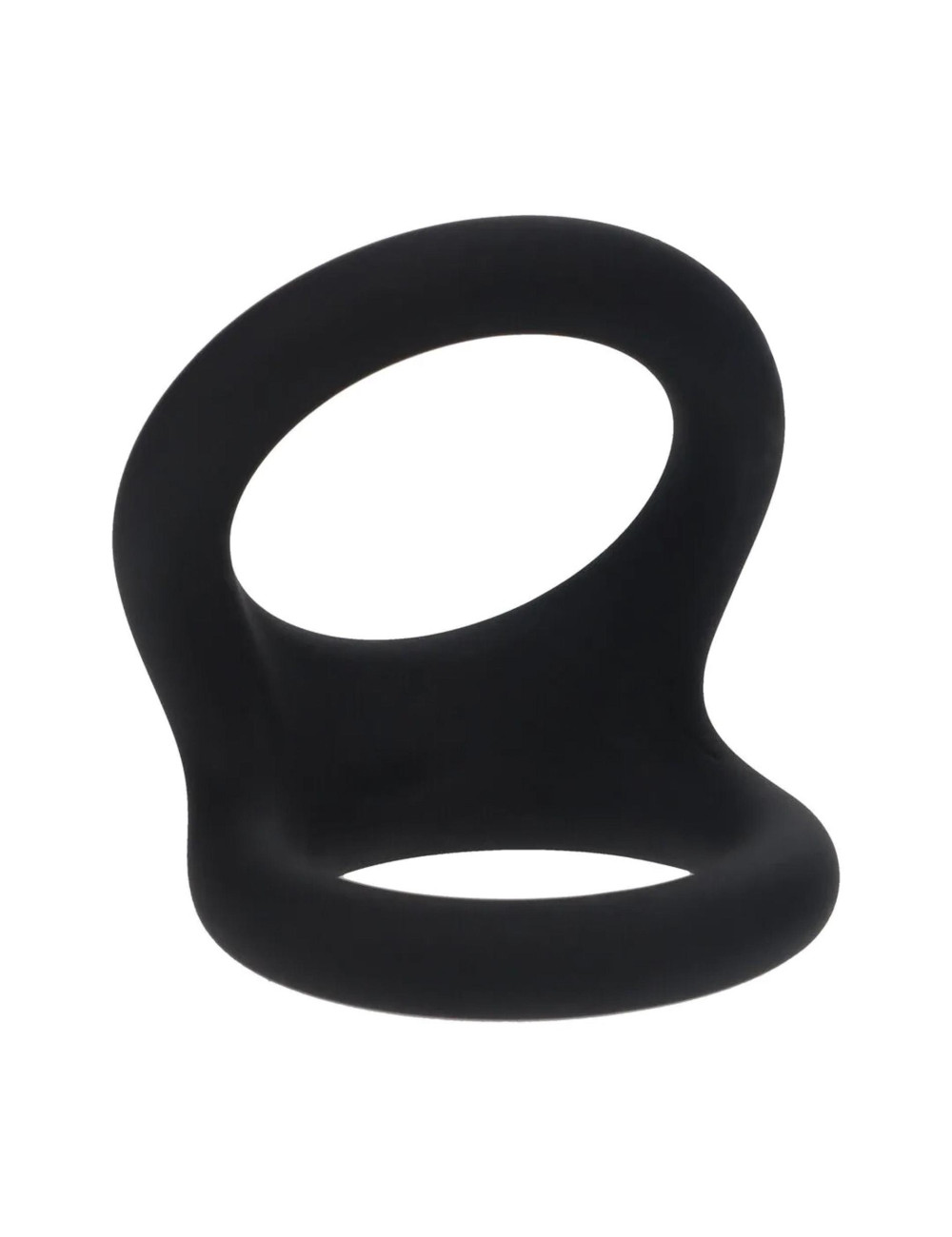 Double O Silicone Cockring - L - Black