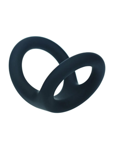 Double O Silicone Cockring - L - Black