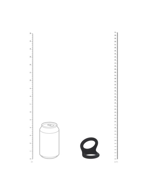 Double O Silicone Cockring - L - Black
