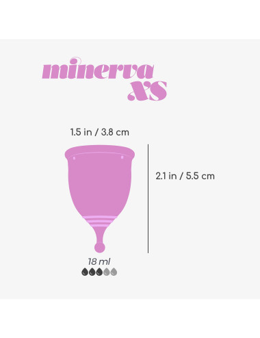 CRUSHIOUS MINERVA XS MENSTRUAL CUP WITH POUCH