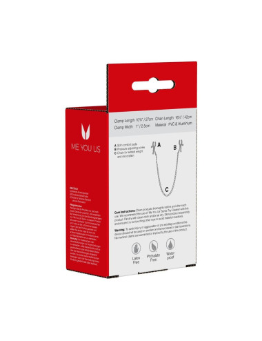 Stymulator- Squeeze N Please Nipple Chain Silver