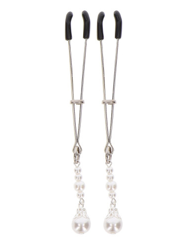 Tweezers With Pearls Silver