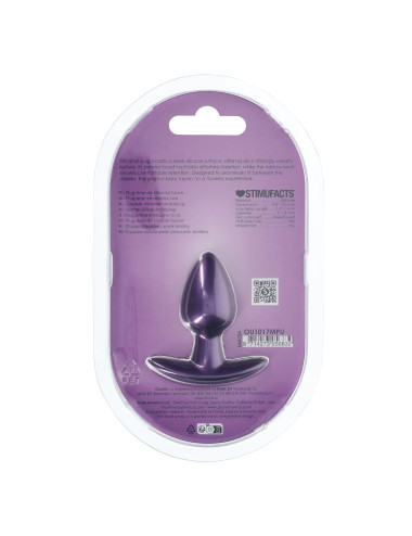 Smooth Silicone Anal Plug - Small - 2.6 / 6,5 cm - Metallic Purple
