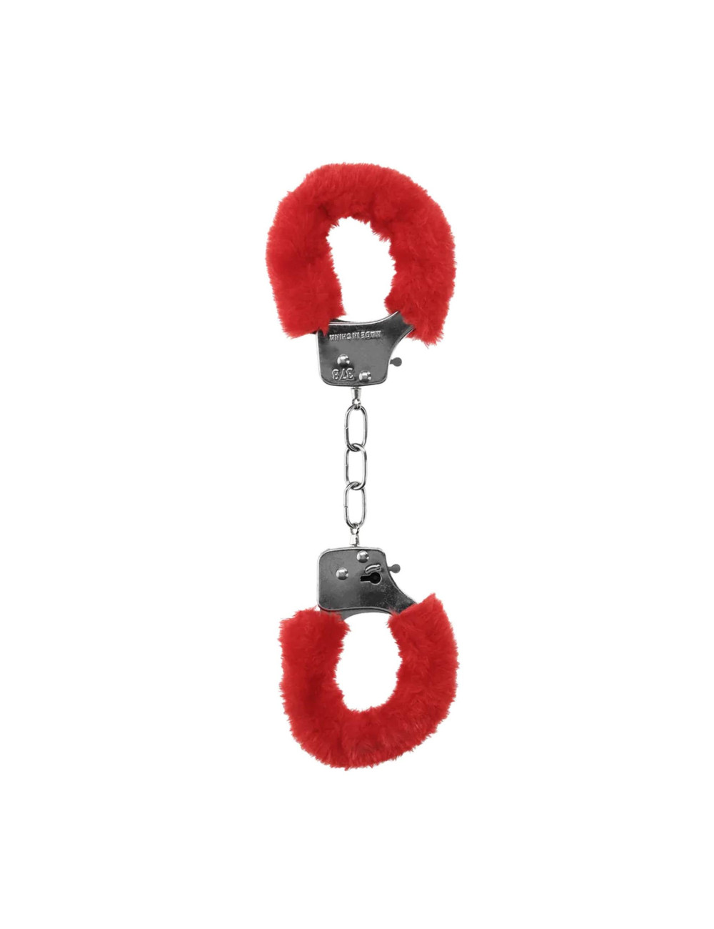 Pleasure Handcuffs Furry Red