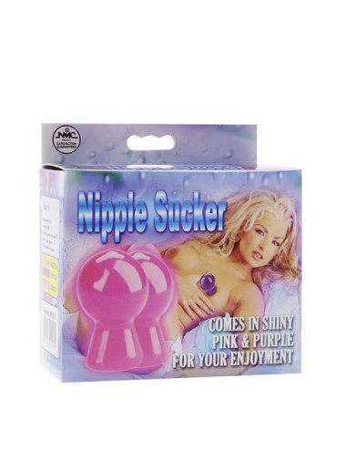 NIPPLE SUCKER PAIR IN SHINY PINK
