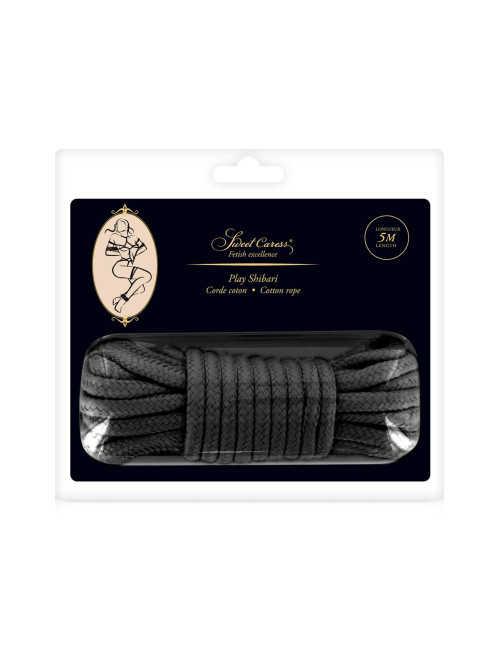 SM BONDAGE ROPE BLACK 5M (Size: T1)
