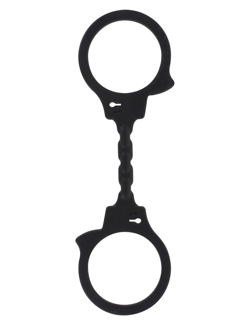 Stretchy Fun Cuffs Black – zabawki BDSM kajdanki TPR, 25 cm, 6 cm Ø