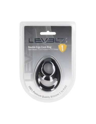 Double Ergo Silicone Cockring - Black