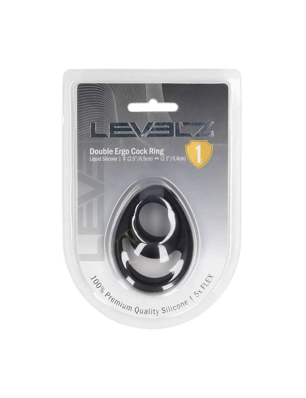 Double Ergo Silicone Cockring - Black