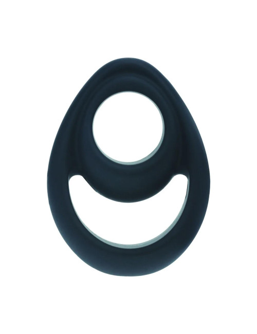 Double Ergo Silicone Cockring - Black