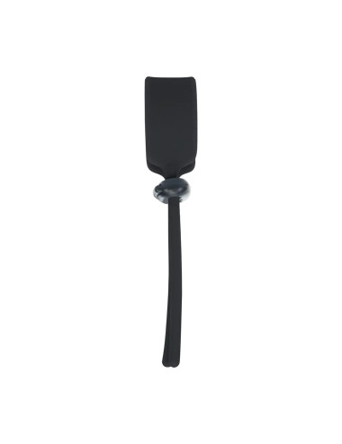 Wide Adjustable Silicone Lasso Cockring - 5mm - Black