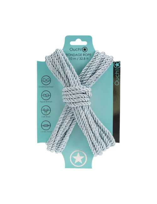 Bondage Rope 10 m Powder Blue – Lina BDSM, Wiązania, Kagańce, Bezpieczna dla ciała