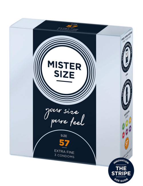 Mister Size 57 mm Prezerwatywy Naturalne Ultra Cienkie 3 szt.