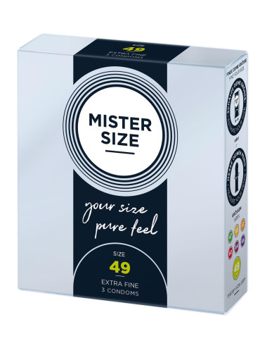 MISTER SIZE 49mm Condoms 3pcs Natural