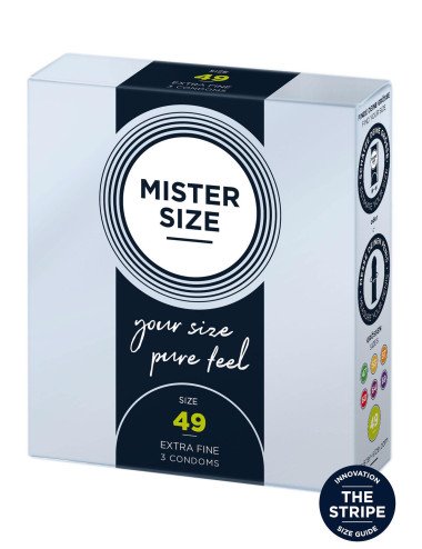 MISTER SIZE 49mm Condoms 3pcs Natural