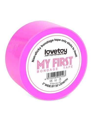 Lovetoy My First Non Sticky Bondage Tape Taśma Fuksja