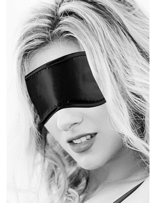 Ouch! Satin Eye-Mask - Czarna satynowa opaska na oczy