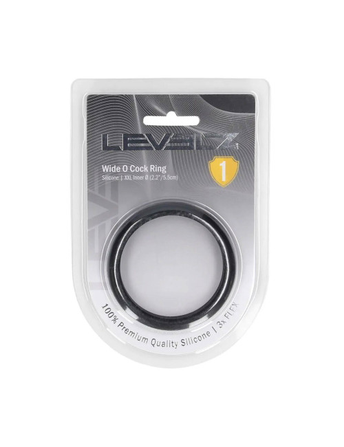 Wide O Silicone Cockring - XXL - 55mm - Black