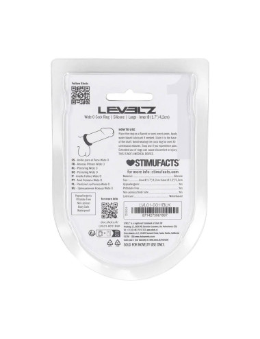 Wide O Silicone Cockring - L - 42mm - Black