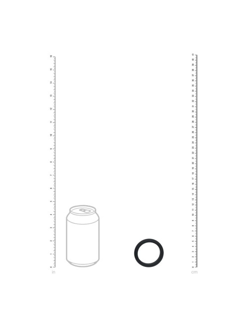 Levelz Wide O Silicone Cockring - Rozmiar L, 42mm, Czarny