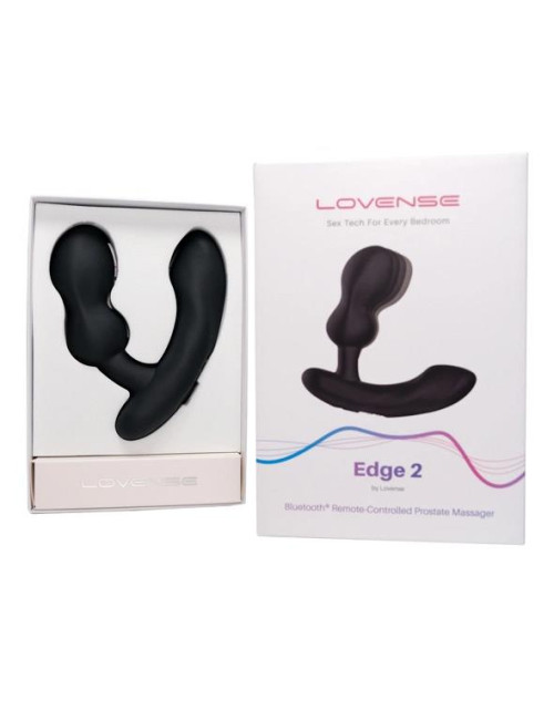 Lovense Edge 2 Prostate Massager - Masażer prostaty z Bluetooth, IPX7, 2 silniki, sterowanie aplikacją