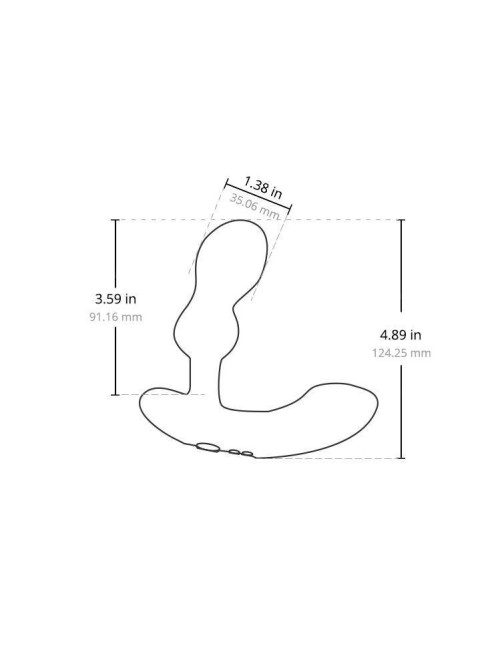 Lovense Edge 2 Prostate Massager - Masażer prostaty z Bluetooth, IPX7, 2 silniki, sterowanie aplikacją