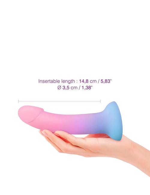 DILDOLLS UTOPIA M – Dildo realistyczne z silikonu, wodoodporne, przyssawka, 17,6 cm