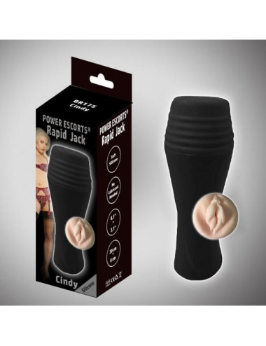 Power Escorts Rapid Jack Cindy - Masturbator pochwy 20 cm, hardshell, zabawki erotyczne, waginy