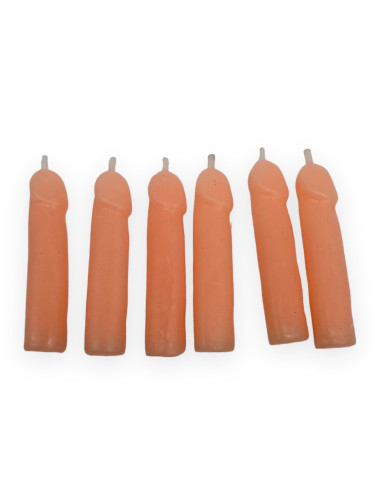 Świeczki-Party Penis Candles 6pcs Pack Flesh