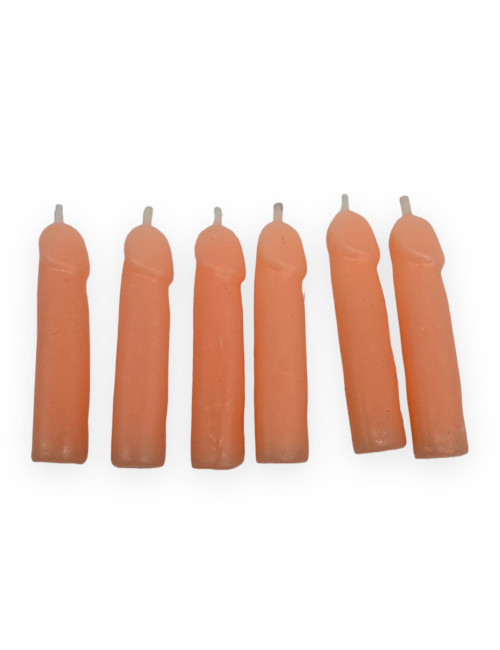 Świeczki-Party Penis Candles 6pcs Pack Flesh