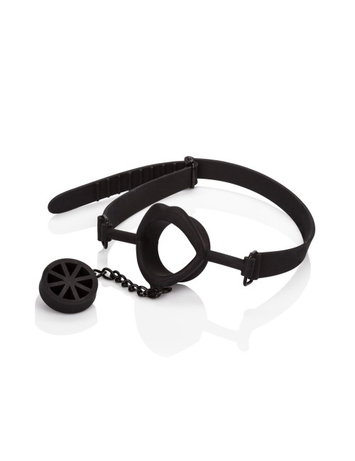 Scandal Silikonowy Knebel Stopper Black - Zabawki BDSM