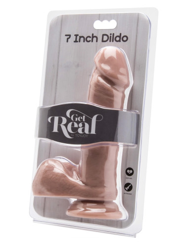 Dildo 7 inch with Balls Light skin tone