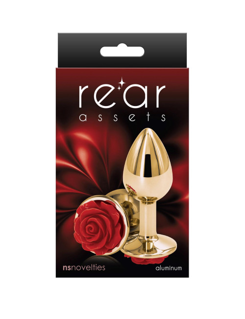 NS Novelties Rose Buttplug Small Red - korek analny czerwony