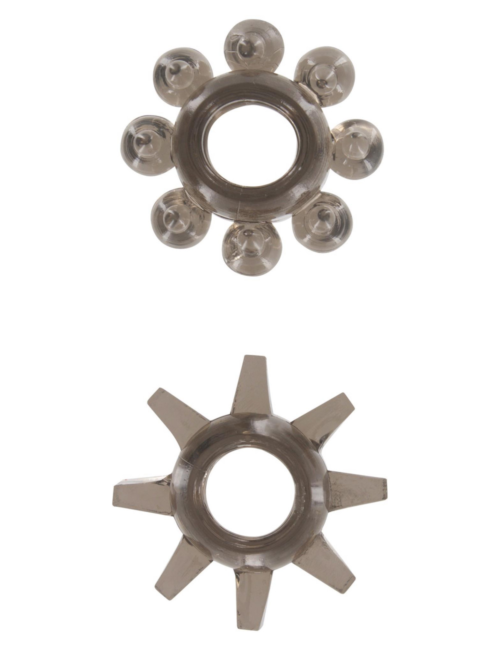 ToyJoy Power Stretchy Rings Zestaw 2 elastycznych pierścieni szarych