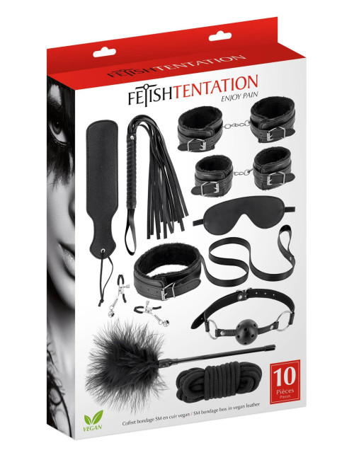 Fetish Tentation Zestaw BDSM Bondage Coffret 10el.