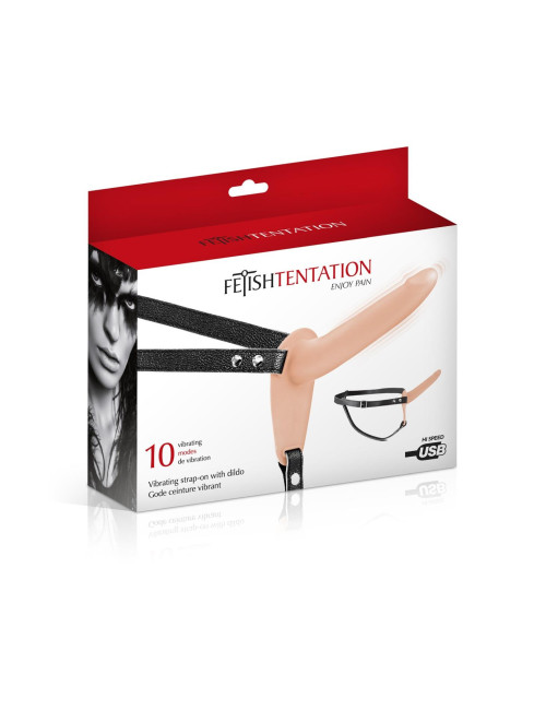 SIMPLE STRAP-ON VIBRATING FLESH STRAP-ON DILDO