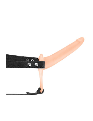 SIMPLE STRAP-ON VIBRATING FLESH STRAP-ON DILDO