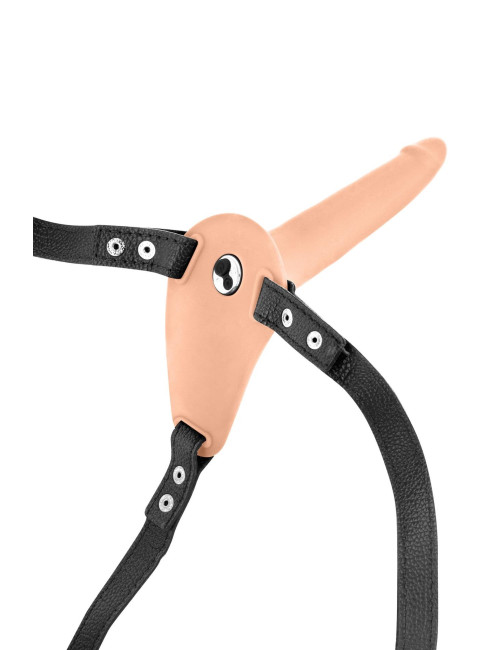 SIMPLE STRAP-ON VIBRATING FLESH STRAP-ON DILDO