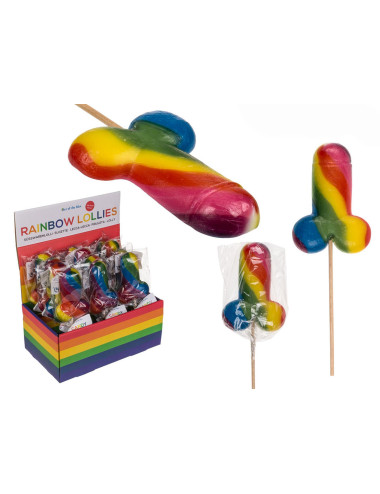 Lizak tęczowy penis/Rainbow Lollies 85g
