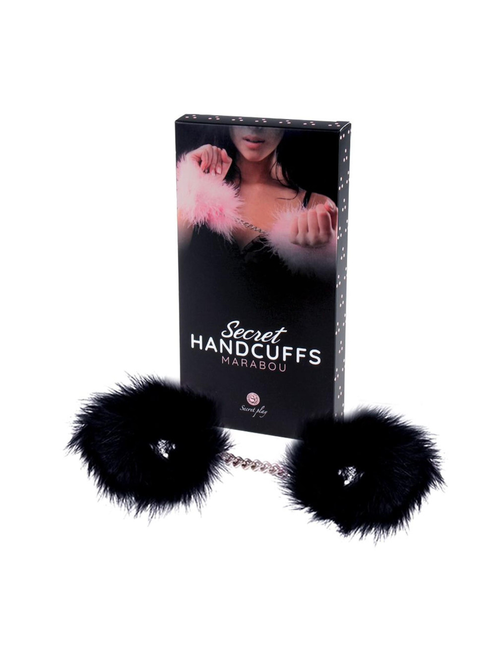 BLACK MARABOU HANDCUFFS