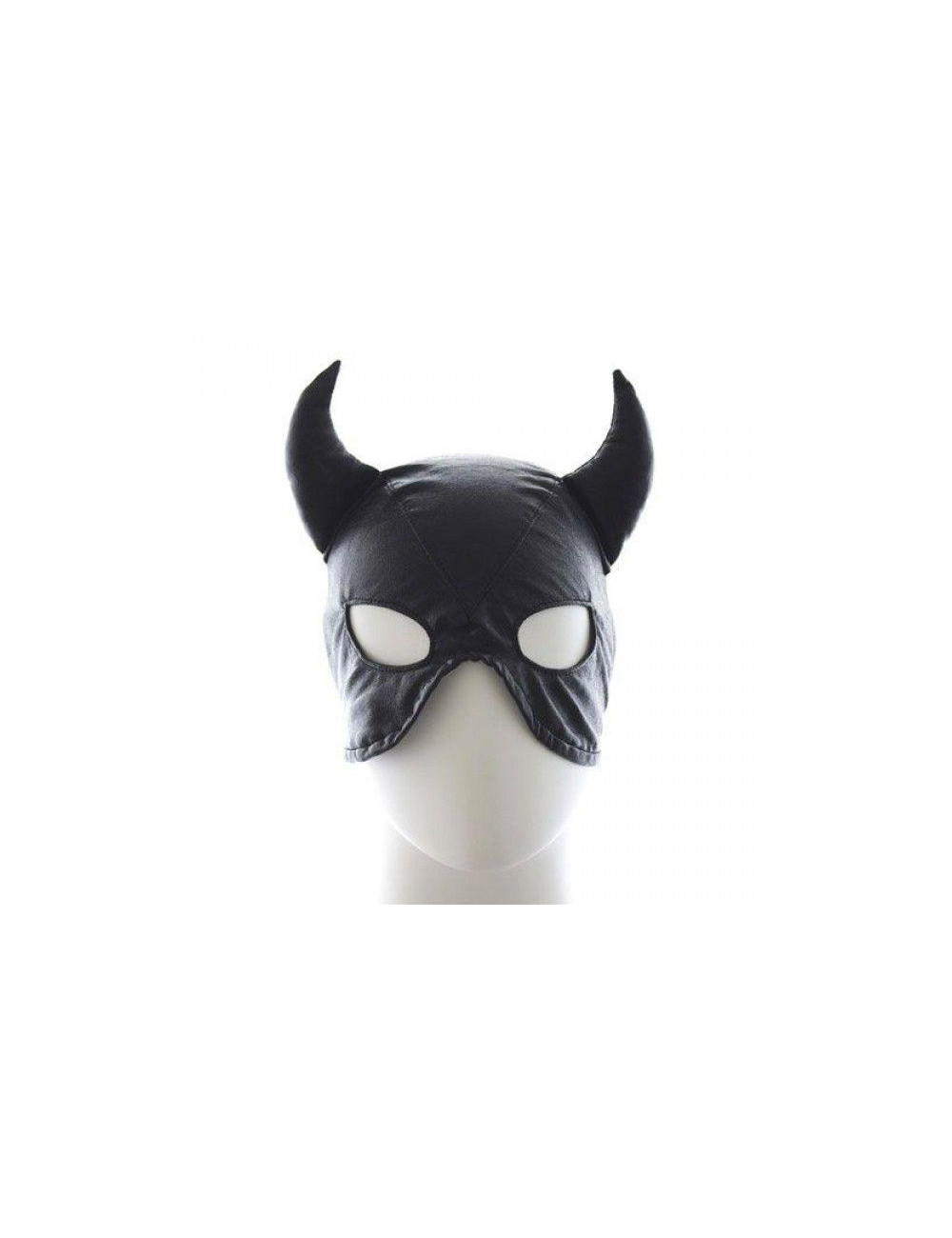 Maski BDSM Devil Black - czarna skórzana maska Fetish Art