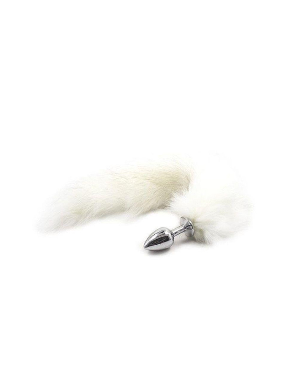 Plug anale con coda Long Fox Tail bianca