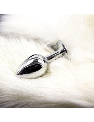 Plug anale con coda Long Fox Tail bianca