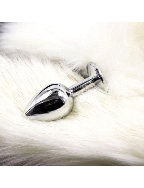 Plug anale con coda Long Fox Tail bianca