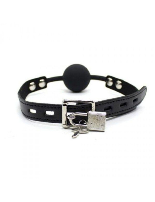 Knebel z kulą i blokadą Ball Gag Toyz4lovers czarny