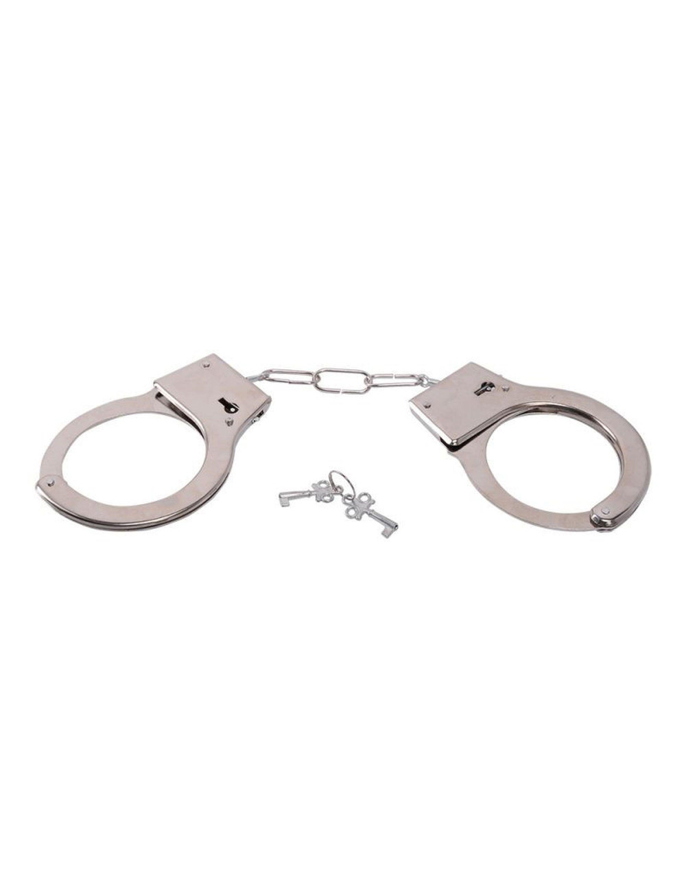 Kajdanki BDSM Stalowe Toyz4lovers Silver z Dźwignią