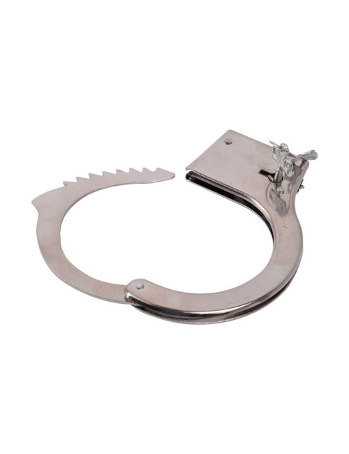 Kajdanki BDSM Stalowe Toyz4lovers Silver z Dźwignią