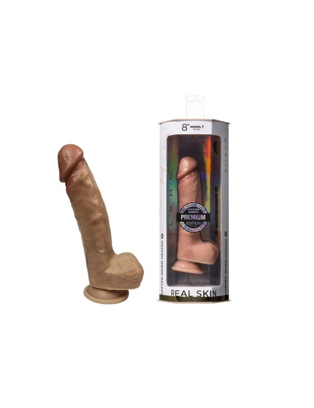 Silexd Real Skin Model 1 - Wodoodporny Dildo w kolorze cielistym 8"