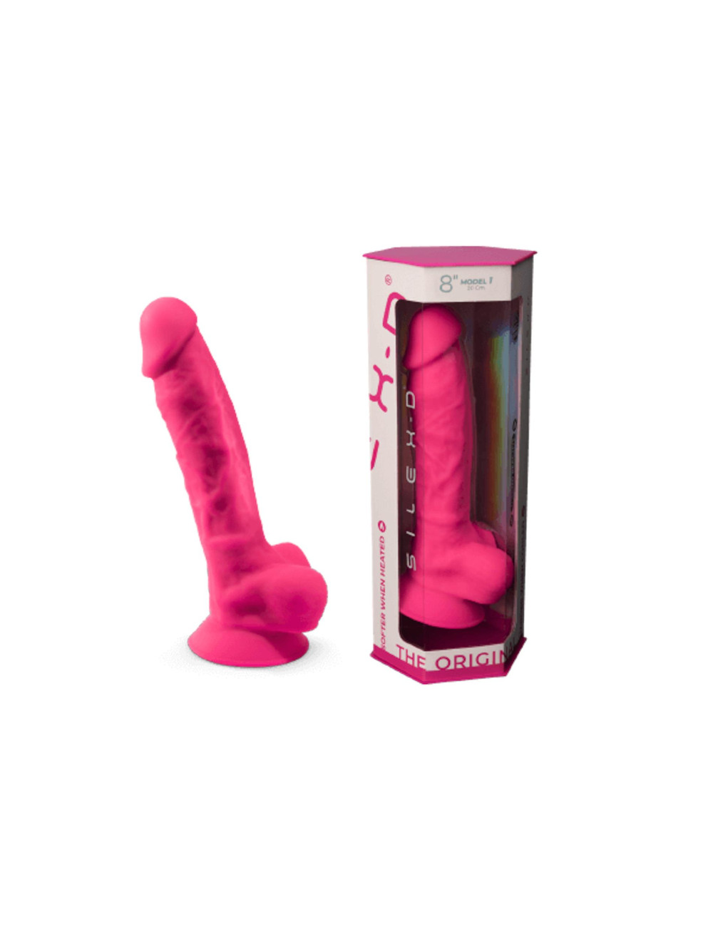 Silexd Klasyczne Dildo Model 1 - Różowe 8"