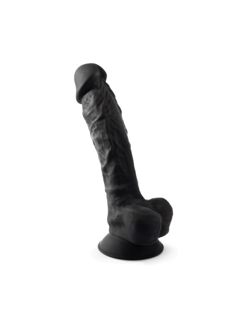 Silexd Dildo Model 1 - Czarne 8" w pudełku